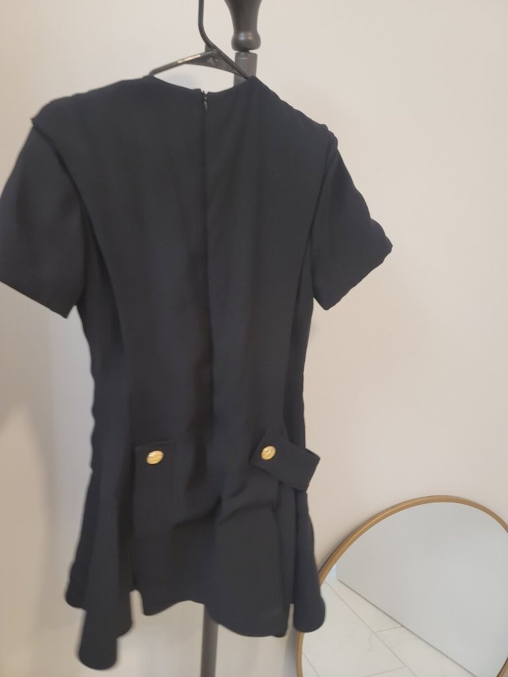 Louis Vuitton Uniforms Dress Women's 34 Black Zip Sleeveless Authentic - Picture 5 of 6
